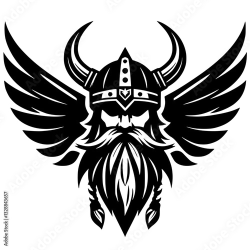 Viking illustration silhouette