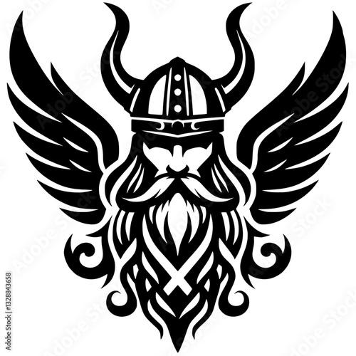 Viking illustration silhouette