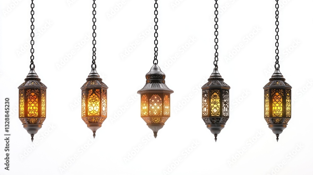A group of pendant lights hanging from the ceiling, providing soft lighting A group of pendant lights hanging from the ceiling, providing soft lighting