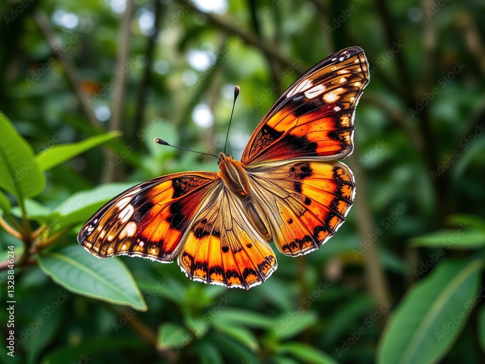 Monarch Mimic Viceroy Butterfly in Lush Forest Monarch Mimic Viceroy Butterfly in Lush Forest