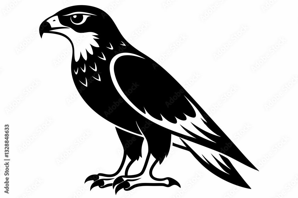 hawk line art silhouette vector illustration hawk line art silhouette vector illustration