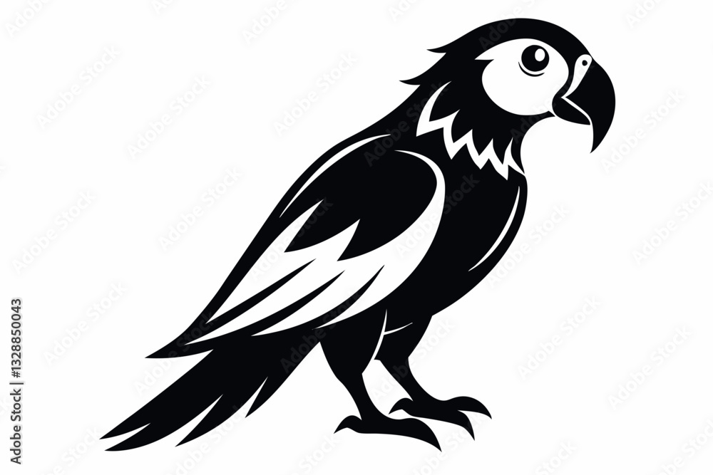 parrot line art silhouette vector illustration parrot line art silhouette vector illustration