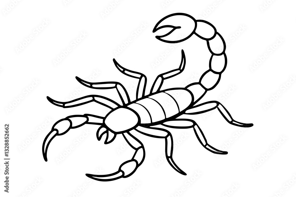 scorpion line art silhouette vector illustration scorpion line art silhouette vector illustration