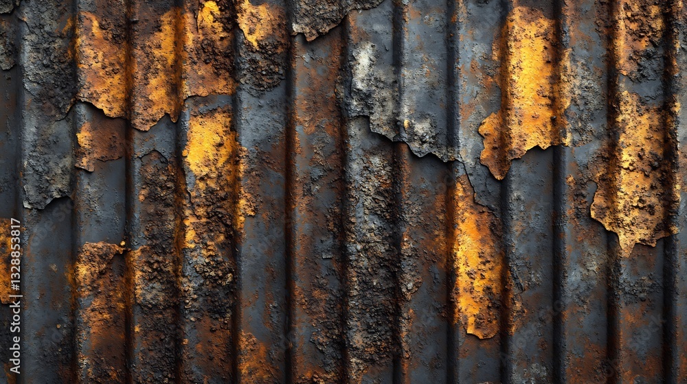 Rustic dark orange and brown rusted metal texture background. AI Generated Rustic dark orange and brown rusted metal texture background. AI Generated