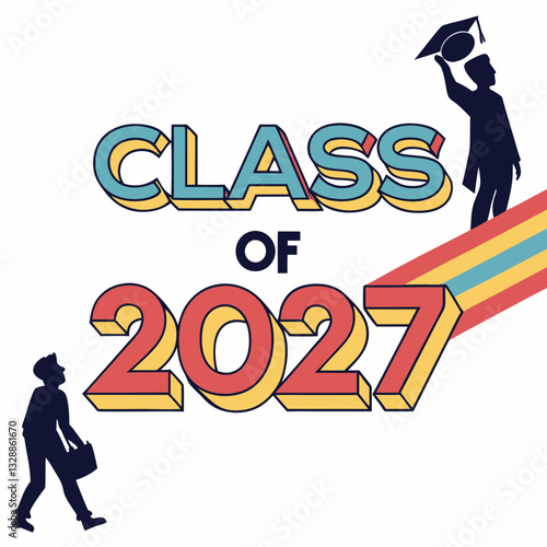 Bold and Retro Class of 2027 Typography