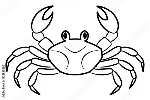 crab line art silhouette vector illustration
