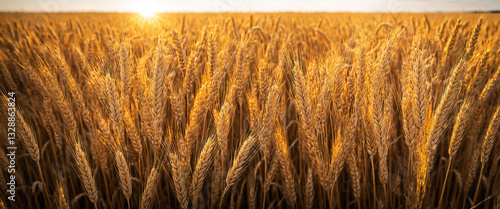 a golden wheat field bathed...