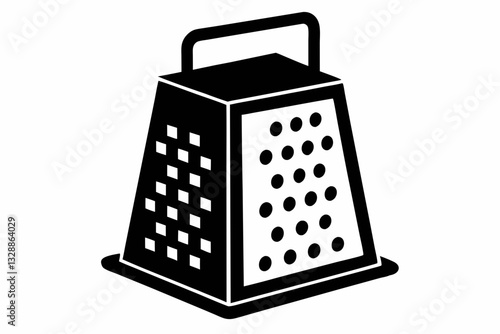 electric cheese grater line art silhouette vector illustration
