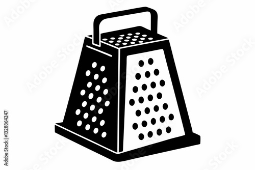 electric cheese grater line art silhouette vector illustration