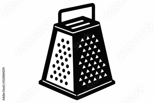 electric cheese grater line art silhouette vector illustration