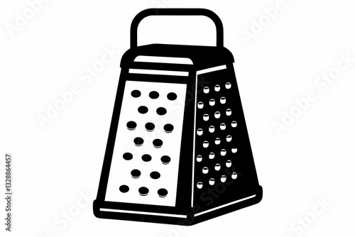 electric cheese grater line art silhouette vector illustration