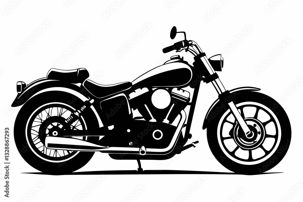 harley davidson bike line art silhouette vector illustration harley davidson bike line art silhouette vector illustration