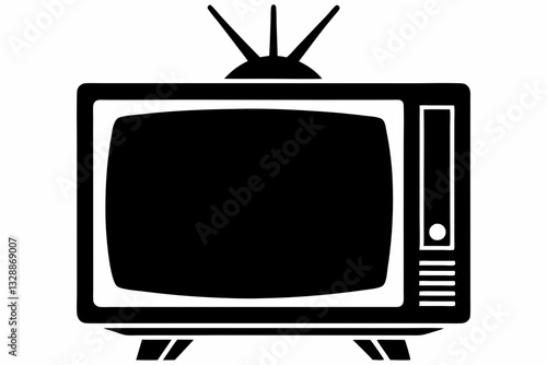 television line art silhouette vector illustration