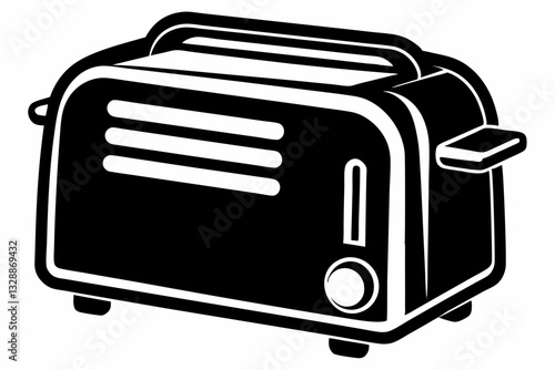 toaster line art silhouette vector illustration
