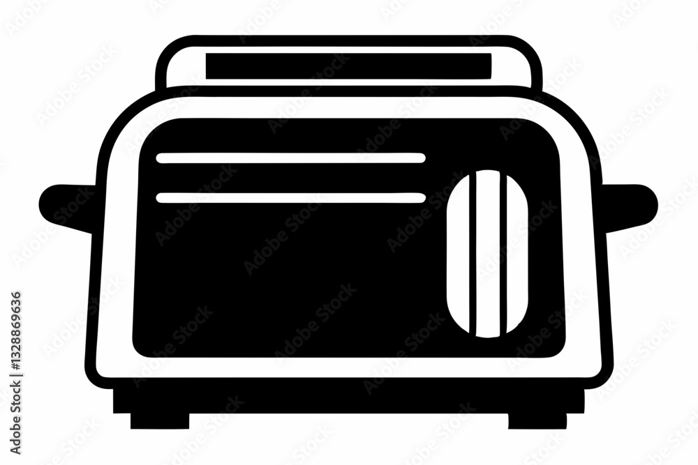 toaster line art silhouette vector illustration