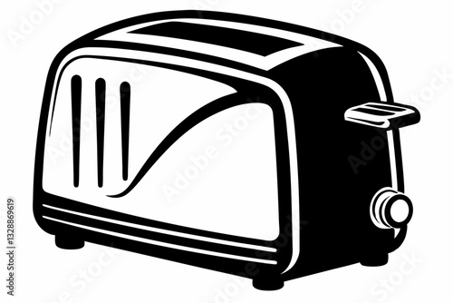 toaster line art silhouette vector illustration