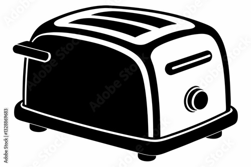 toaster line art silhouette vector illustration