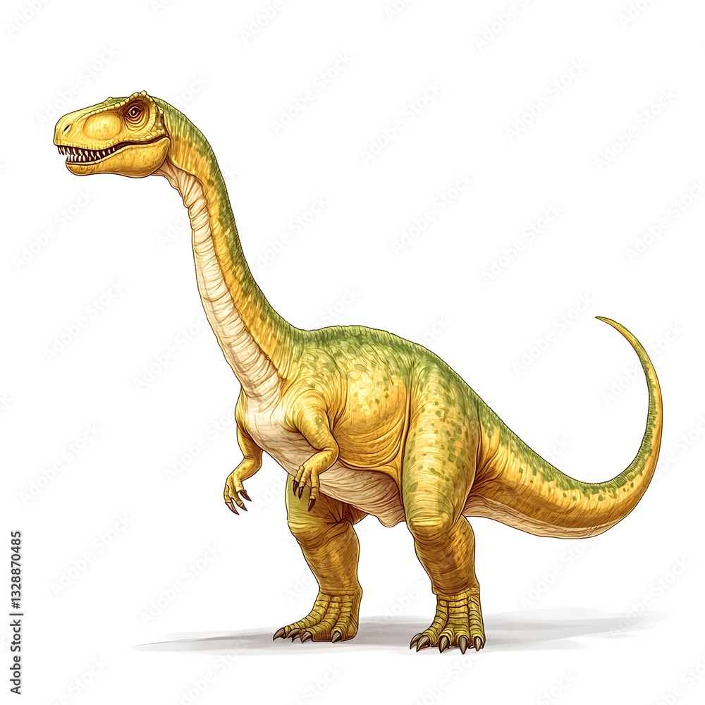 Eye-catching dinosaur illustration featuring unique design elements isolated on white background for creative educational use Eye-catching dinosaur illustration featuring unique design elements isolated on white background for creative educational use