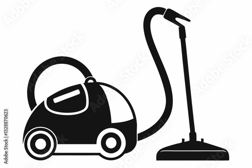 vacuum cleaner line art silhouette vector illustration