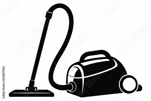 vacuum cleaner line art silhouette vector illustration
