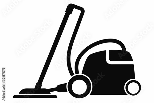 vacuum cleaner line art silhouette vector illustration