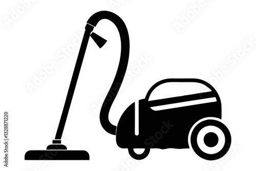 vacuum cleaner line art silhouette vector illustration