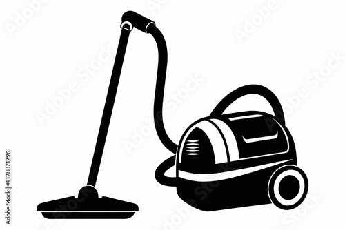 vacuum cleaner line art silhouette vector illustration