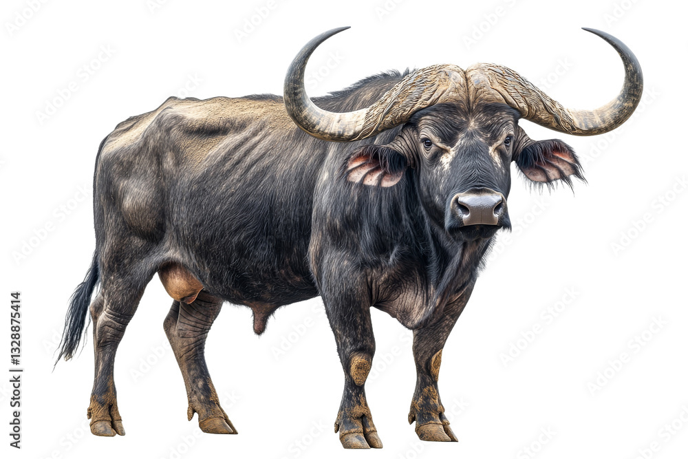 Naklejka premium African buffalo standing confidently in a natural pose