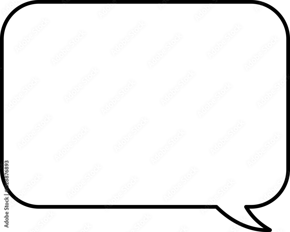 Chat dialog box black outline isolated.
Rounded square speech bubble linear.
Blank chat box balloon text vector.
Speak bubble text or chatting box.
Transparent background. Chat dialog box black outline isolated.
Rounded square speech bubble linear.
Blank chat box balloon text vector.
Speak bubble text or chatting box.
Transparent background.