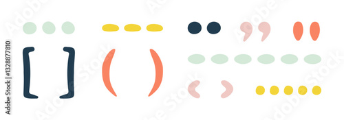 Schilderij op canvas Doodle quotation mark