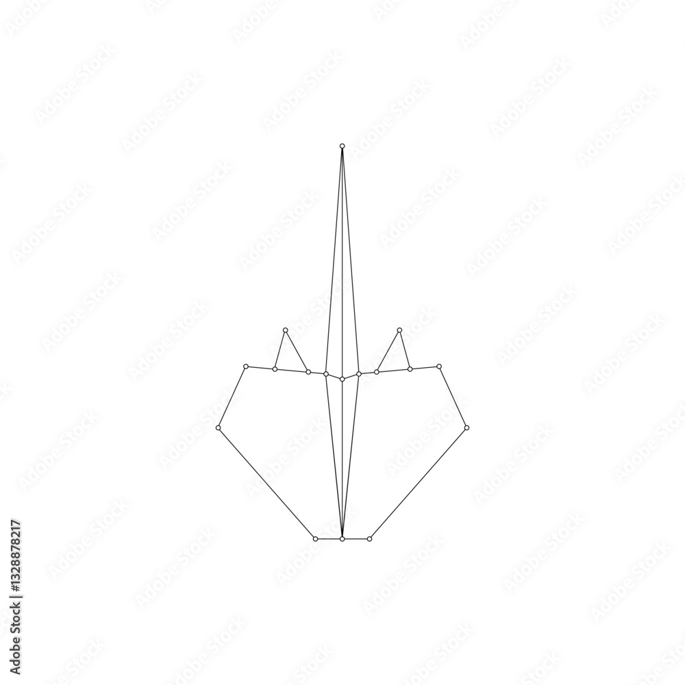 Stingray Fish Polygonal Lines, can use for Logo, Pictogram, Aquatic Animal Figure, Website, Apps, or Graphic Design Element. Vector Illustration Stingray Fish Polygonal Lines, can use for Logo, Pictogram, Aquatic Animal Figure, Website, Apps, or Graphic Design Element. Vector Illustration