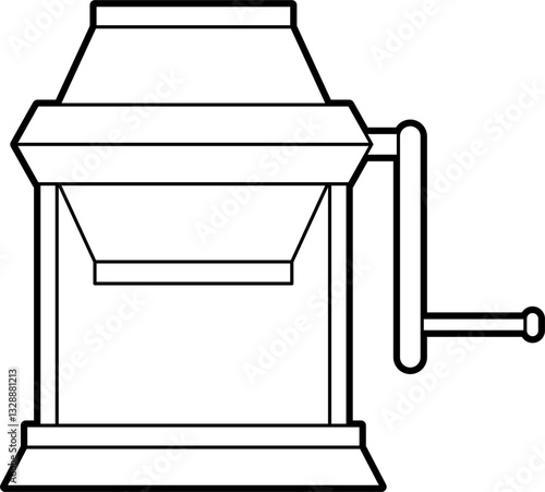 Butcher tenderizer outline vector