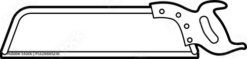 Butcher saw outline vector
