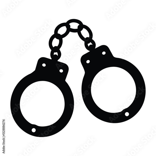 Handcuffs vector illustration isolated on white background