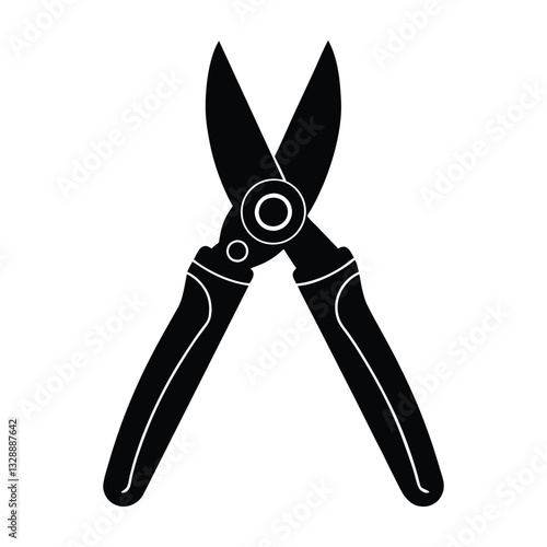 Garden shears and scissors isolated on white background
