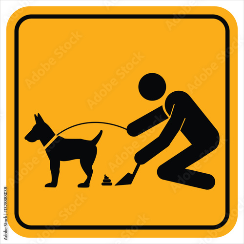 Trash can for cleaning up after a dog sign, symbol. vector, illustrationt