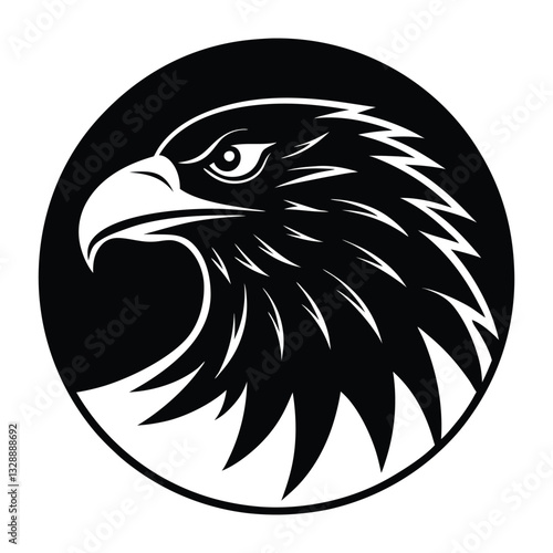 Eagle abstract silhouette vector isolated on white background