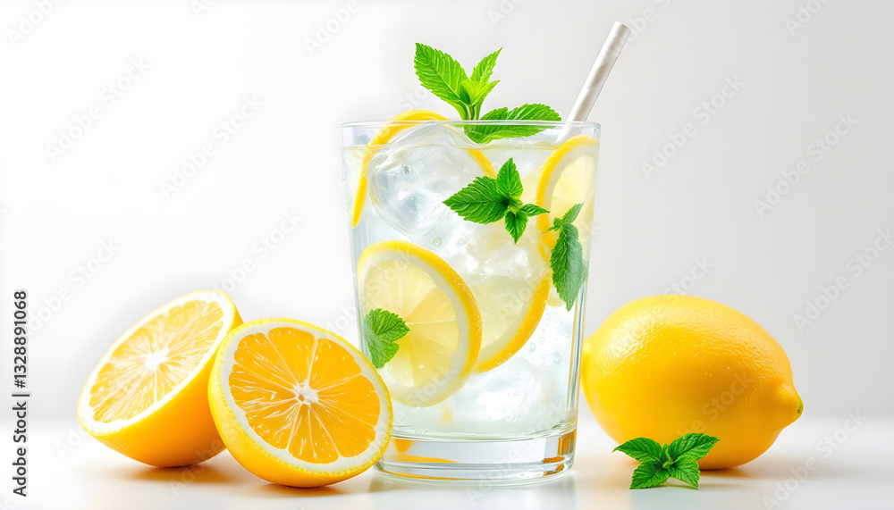 cocktail with lemon and lime cocktail with lemon and lime