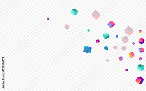 Multicolored Brick Vector Transparent Background.