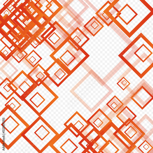 Orange Tile Technology Vector Transparent