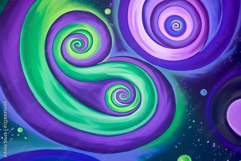 Obraz premium Energetic Cosmic Swirls