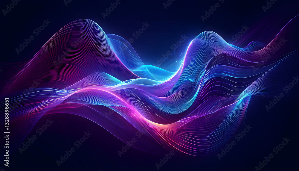 A vibrant, colorful display of flowing light waves in shades of blue, purple, and pink, creating a dynamic, futuristic effect. A vibrant, colorful display of flowing light waves in shades of blue, purple, and pink, creating a dynamic, futuristic effect.