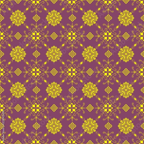 Wallpaper Mural seamless floral pattern Torontodigital.ca