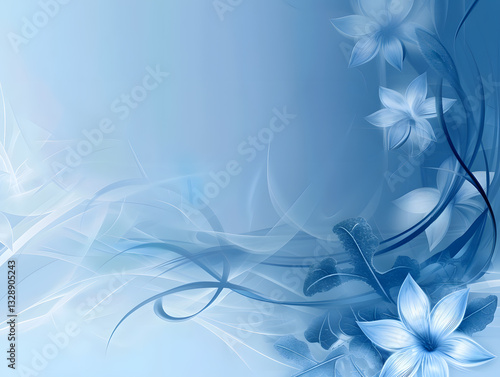 Dreamy background picture of light blue flowers