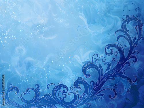 Social media picture with blue gradient patterns