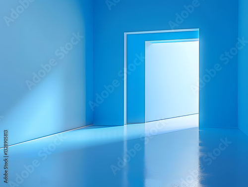 Blue Gradient Space: Minimalist Poster Background