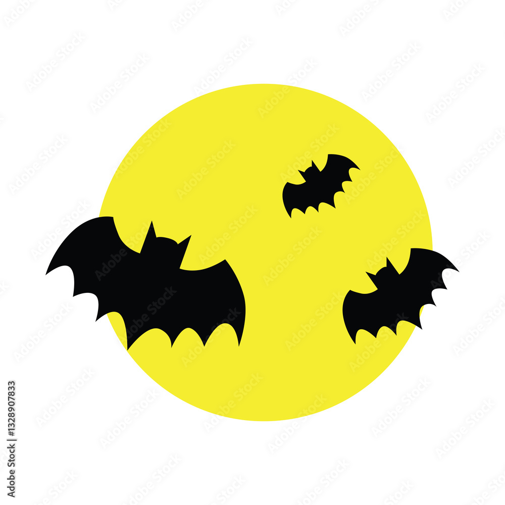 Fototapeta premium bat silhouette icon transparent background