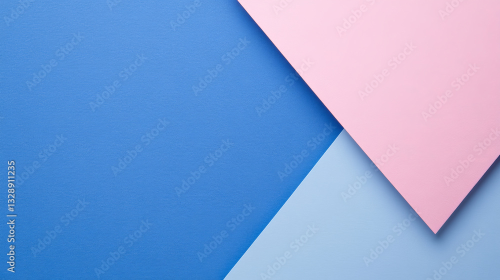 Colorful paper texture background with blue and pink sheets creating vibrant look Colorful paper texture background with blue and pink sheets creating vibrant look
