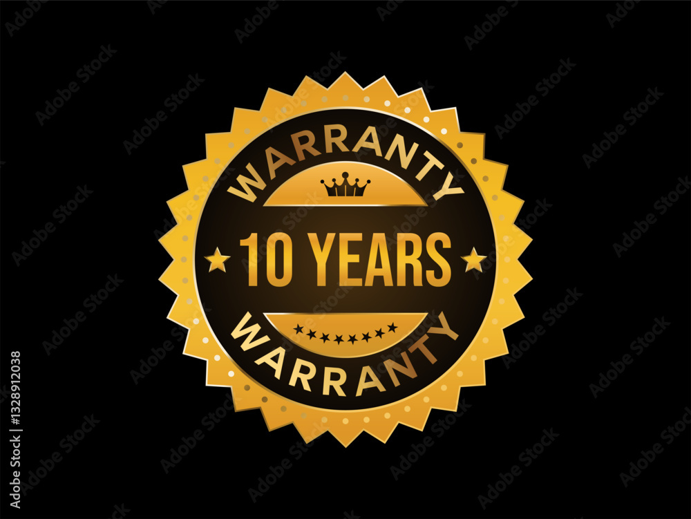 Warranty label sticker label in golden color Warranty label sticker label in golden color