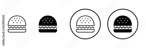 Burger icon vector. burger sign and symbol. hamburger